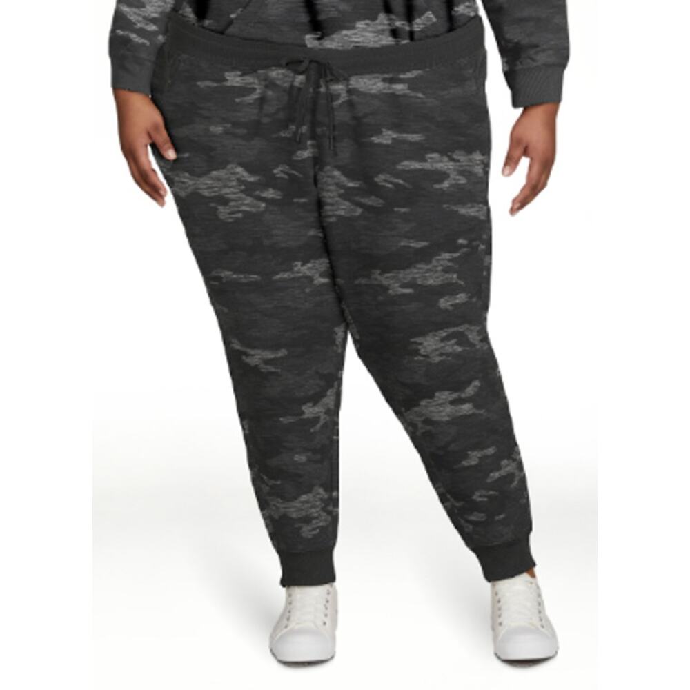Athletic Works 2XL Black Gray Camo Women's Soft Jogger SweatPants 2X XXL NEW